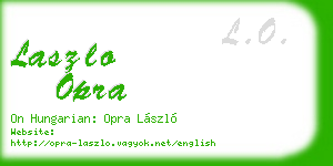 laszlo opra business card