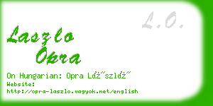 laszlo opra business card